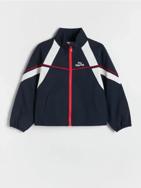 Reserved Kurtka z kontrastowymi wstawkami niebieski