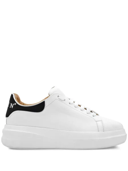 Sneakerși Philipp Plein din piele alb