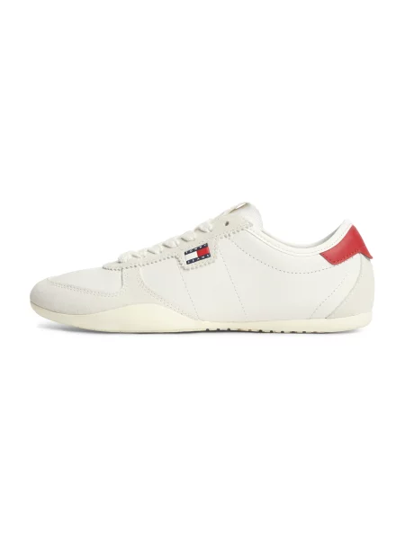 Sneakerși Tommy Jeans de lână alb