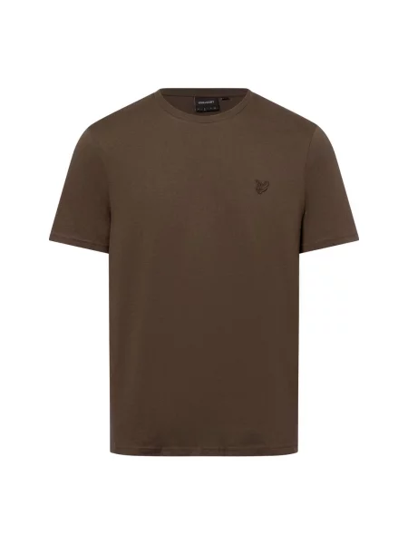 Lyle & Scott Koszulka Mężczyźni jednolity S brązowy