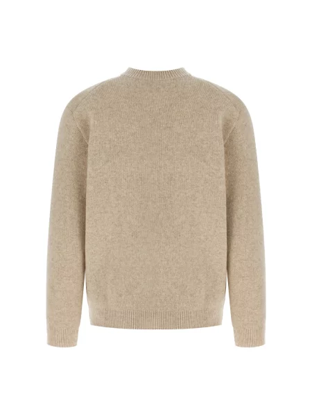 Sweter Maison Kitsune wełniany beżowy