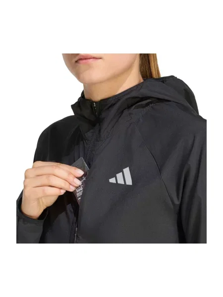 Geacă Adidas Performance alergare negru
