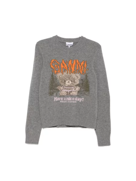 Sweter Ganni szary