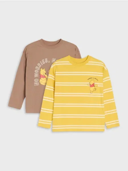 Sinsay trička s potiskem Winnie the Pooh 2 pack vícebarevná