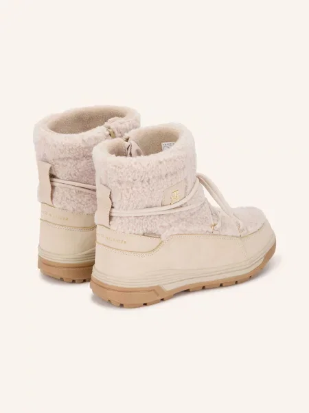 Tommy Hilfiger Botki Z Futerkiem Typu Teddy beige beżowe