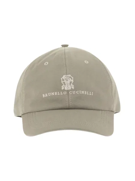 Czapka z daszkiem Brunello Cucinelli z logo zielona