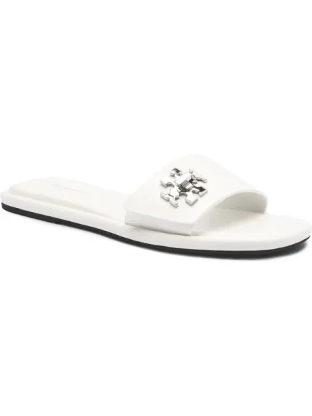 TORY BURCH Bőr papucs T LOCK fehér
