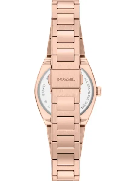 FOSSIL Ceas analogic EVERETT auriu / transparent / alb roz
