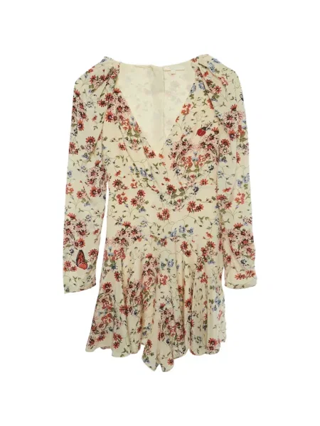 Rochie mini Maje de mătase cu model floral cu imagine