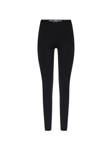 Leggings Emporio Armani cu autograf negru