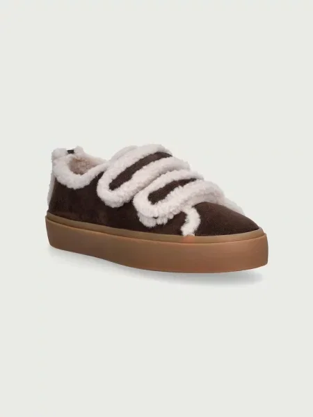 Inuikii SHEARLING LOW VELCRO tenisice za djecu od brušene kože smeđa