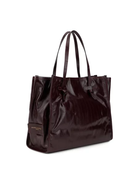 Shopperka Gianni Chiarini skórzana brązowa