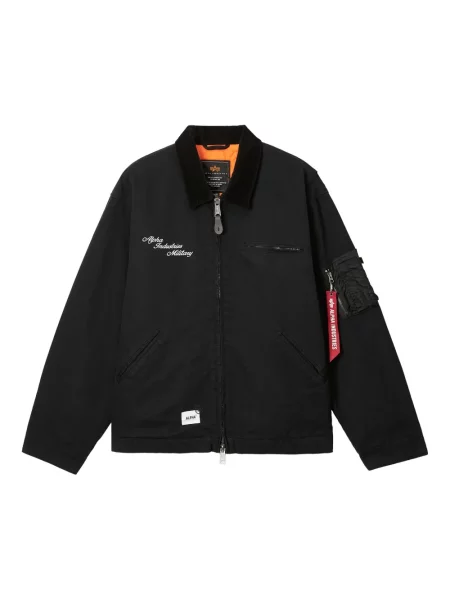 Geacă Alpha Industries cu broderie negru