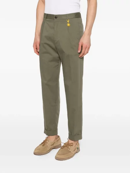 Plisované kalhoty Manuel Ritz zelené