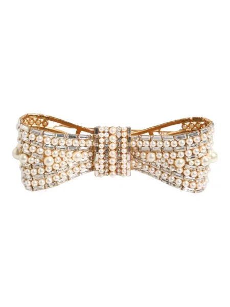 Broszka Dolce And Gabbana z perełkami żółta