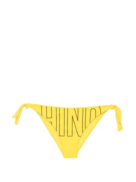 Bikini Moschino cu imagine cu legături galben