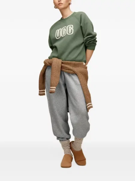 Hanorac crewneck Ugg cu autograf verde