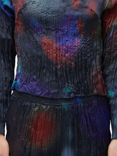 Top Osklen lung negru