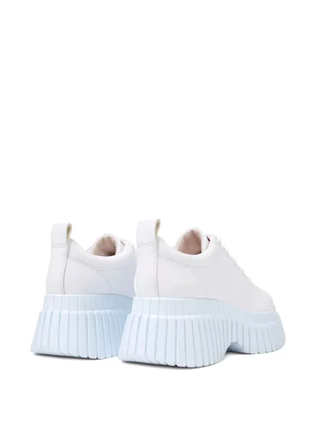 Sneakerși Camper cu șireturi din dantelă alb