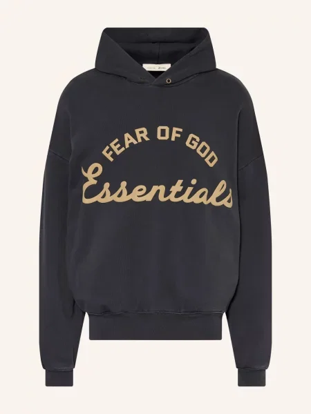Essentials Fear Of God Mikina S Kapucí V Oversized Střihu / béžová černá