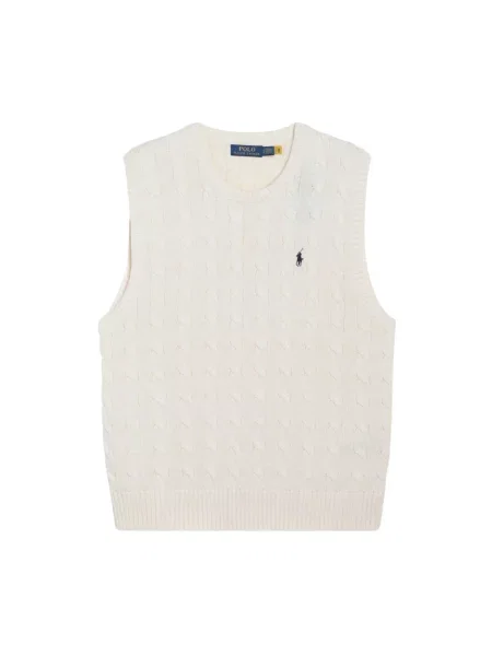 Bezrękawnik o kroju regular fit z czystej bawełny Polo Ralph Lauren beżowa