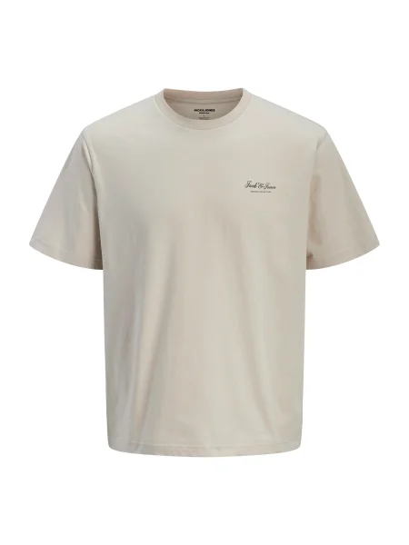 JACK & JONES Tricou JJEArchive ecru / ciocolatiu