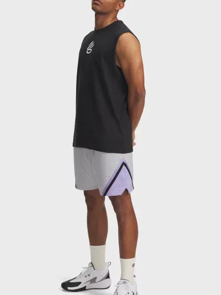 Короткие спортивные шорты Under Armour с сеткой серые