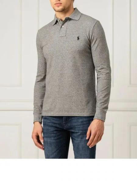 POLO RALPH LAUREN Tenisz póló | basic mesh szürke