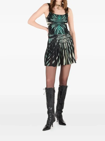 Fusta plisata Roberto Cavalli plisată albastru