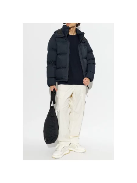 Sweter Stone Island wełniany z kamieniami niebieski
