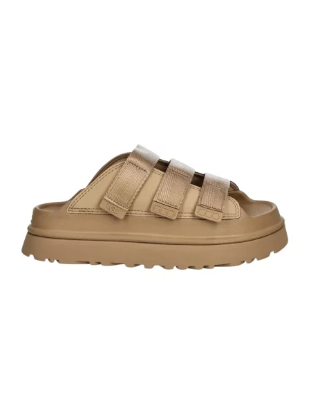 Klapki Ugg na platformie brązowe