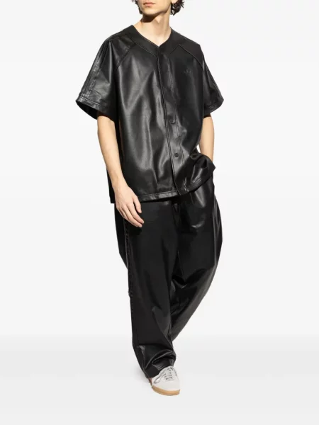 Pantaloni Adidas din piele albastru