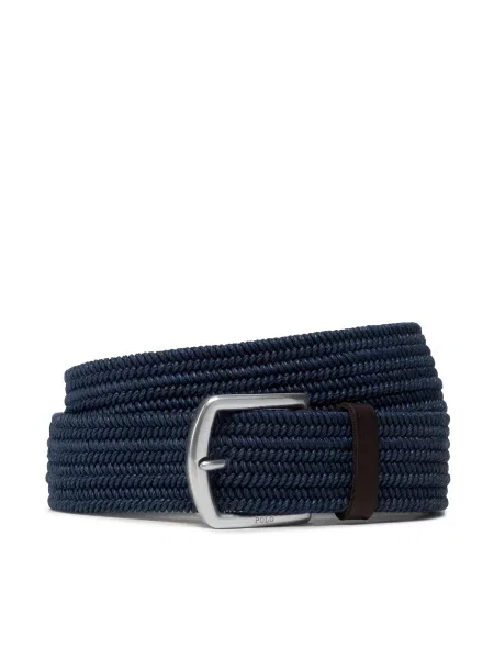 Pas Polo Ralph Lauren Braid Stretch Navy modra