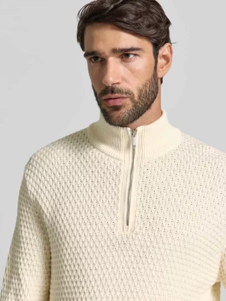 Bluza o kroju regular fit z kołnierzem i prążkowanymi wykończeniami Mcneal