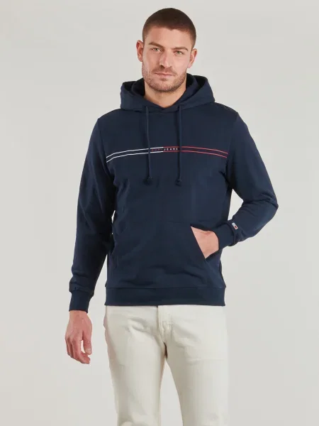 Hanorac cu glugă Tommy Hilfiger albastru