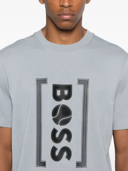 Tricou Boss cu imagine gri