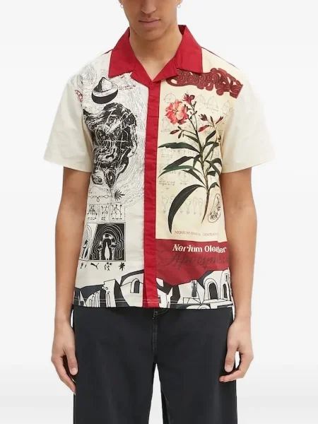 Cămașă Puma cu model floral cu imagine alb