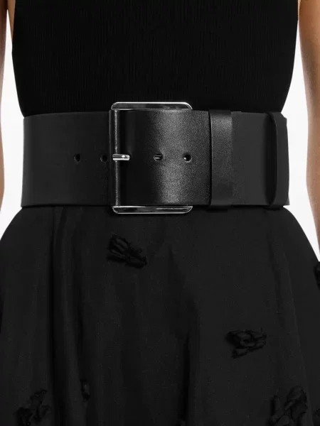 Curea Michael Kors Collection cu paiete de costum plisată negru