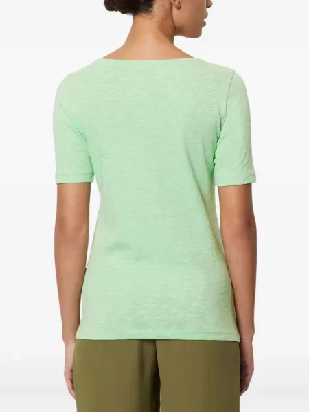 Scurt tricou polo Marc O'polo cu decolteu barcă verde