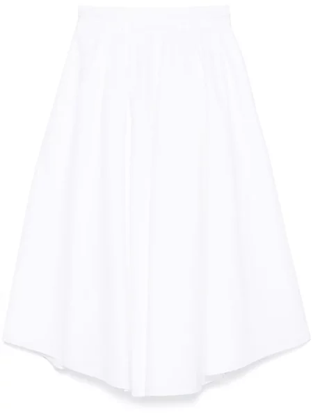Spódnica midi Dorothee Schumacher do kolan popelinowa biała