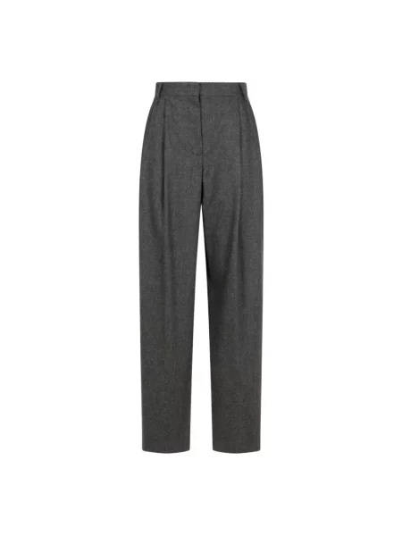 Jedwabne spodnie Emporio Armani szare