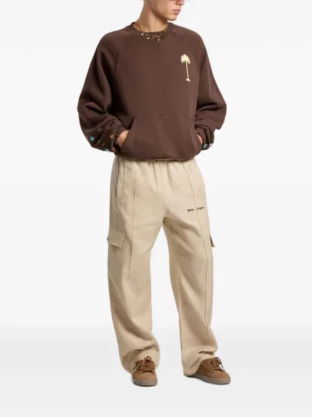Hanorac crewneck Palm Angels maro