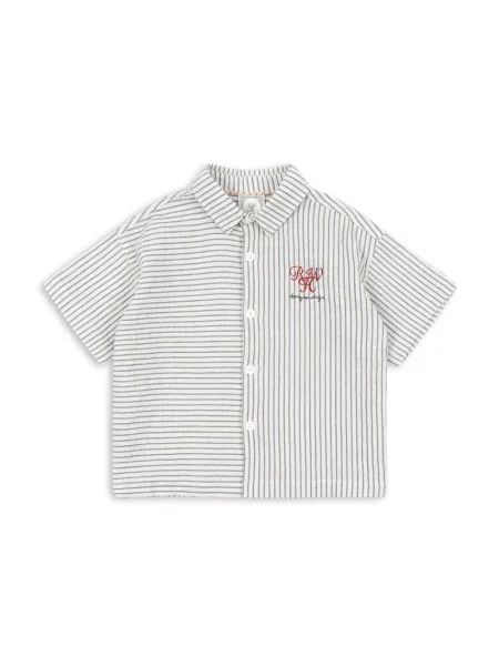 Konges Sløjd Dětská košile RHW X KS DUO SHIRT GOTS modrá