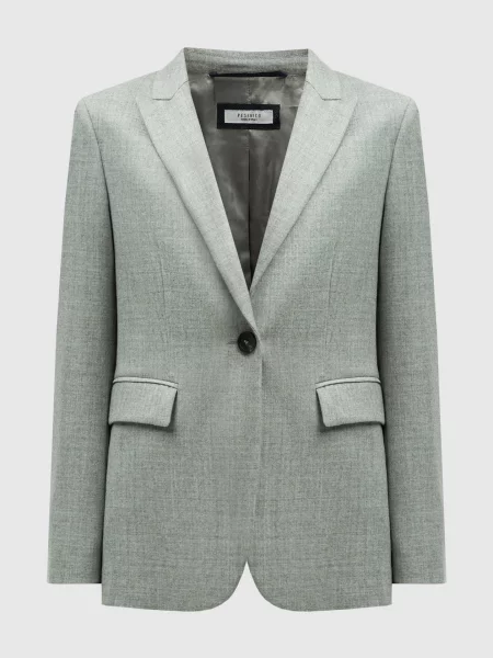 Жакет з вовни з люрексом Peserico сірий