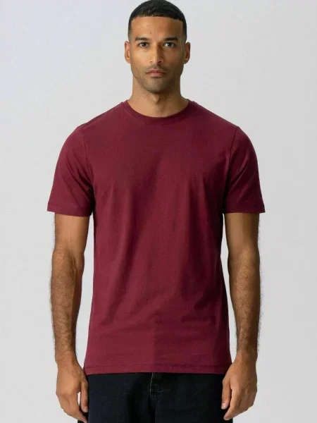 TEESHOPPEN Cămașă Organic Basic burgundy roșu