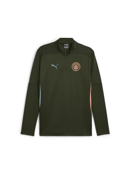 Bluza treningowa Manchester City z zamkiem PUMA Myrtle Bold Blue Green niebieska