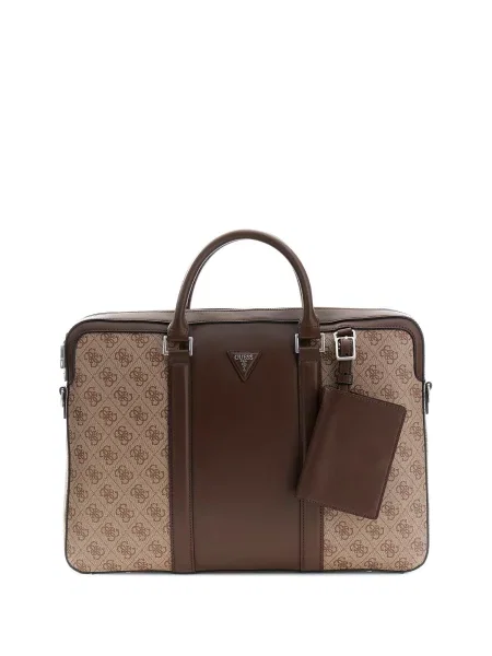Guess geantă de laptop bărbați MILANO bej
