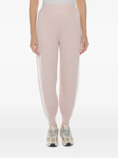 Pantaloni Armani Exchange tricotate alergare cu autograf roz