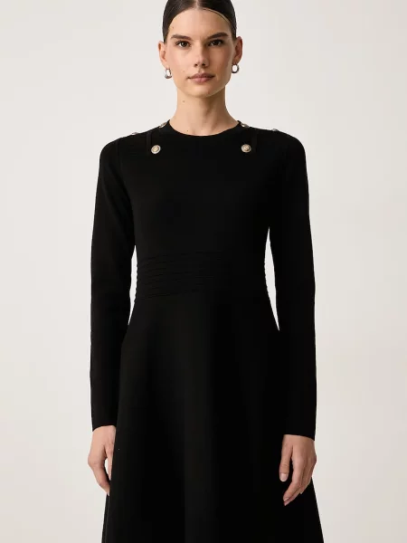 Liu Jo rochie cu vâscoză negru