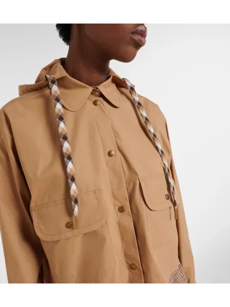 Geacă Moncler cu glugă bej